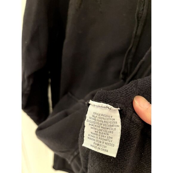 Johnny Was Kira Black Floral Embroidered Hoodie Size Medium - Picture 9 of 9